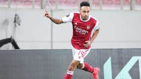 Aubameyang lors d'Arsenal-Benfica