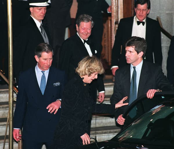 Charles and Camilla in their first public appearance together on January 29, 1999. 