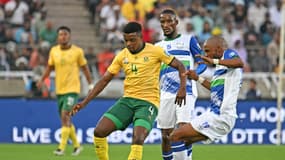 Le Sud-Africain Teboho Mokoena avec l'Afrique du Sud face au Lesotho en mars 2025