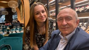Clémence Collomb et son père, Gérard Collomb.
