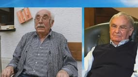 A gauche, Werner C., ancien Waffen-SS inculpé pour le massacre d'Oradour-sur-Glane, et à droite, Robert Hebras, rescapé du massacre