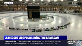 La Mecque, foyer de l'infection au coronavirus en Arabie saoudite, bien vide pour le début du ramadan 