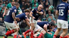 Maxime Lucu face à l'Irlande, le 8 mars 2025.