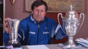 Guy Roux en 1996 après le doublé Coupe-Championnat