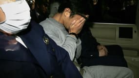 Le suspect, qui aurait tué et dépecé neuf personnes à Tokyo, dans une voiture du police le 1er novembre 2017