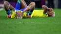 Neymar et Rodrygo effondré sur la pelouse après l'élimination du Brésil, Coupe du monde 2022