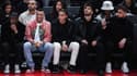 Nordi MUKIELE, Kylian MBAPPE, Ethan MBAPPE, Marco ASENSIO et Gianluigi DONNARUMMA lors du NBA Paris Game, le 11/01/2024