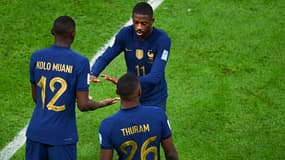 M. Thuram, R. Kolo Muani et O. Dembele à la Coupe du monde 2022