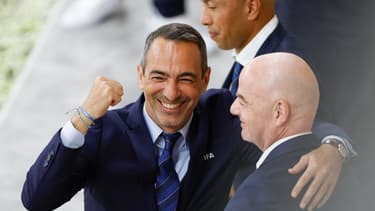 Youri Djorkaeff avec Gianni Infantino