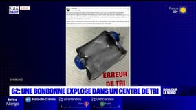 Pas-de-Calais: une bonbonne de protoxyde d'azote explose dans un centre de tri