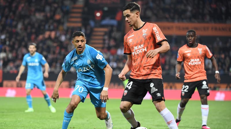 Faivre et Sanchez lors de Lorient-OM, 9 avril 2023