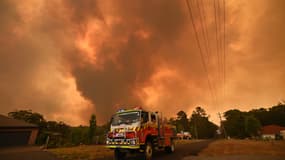 Un camion de pompiers à Bargo, au sud-ouest de Sydney, le 21 décembre 2019.