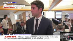 "Sabotage" sur le réseau TGV: Gabriel Attal assure que la "mobilisation est totale"