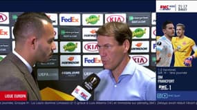 La réaction de Rudi Garcia après la défaite de l'OM contre Francfort en Ligue Europa (1-2)