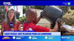 Saint-Aygulf: nuit blanche pour les campeurs sous les intempéries