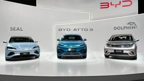 Les BYD Seal, Atto3 et Dolphin.