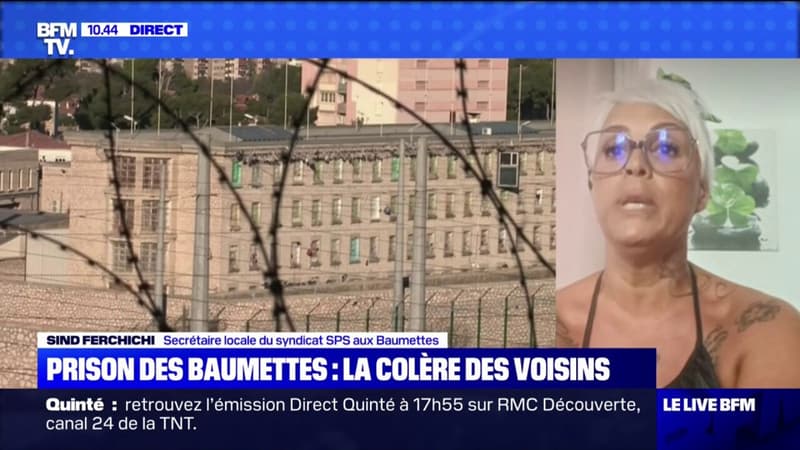 Marseille: Sind Ferchichi, secrétaire locale du syndicat pénitentiaire des surveillants, décrit les nuisances sonores quotidiennes subies par les riverains de la prison des Baumettes