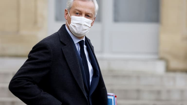 Le ministre de l'Economie Bruno Le Maire à l'Elysée, le 20 janvier 2021