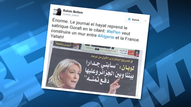 La Une du quotidien arabophone El Hayat, le 14 février 2017.