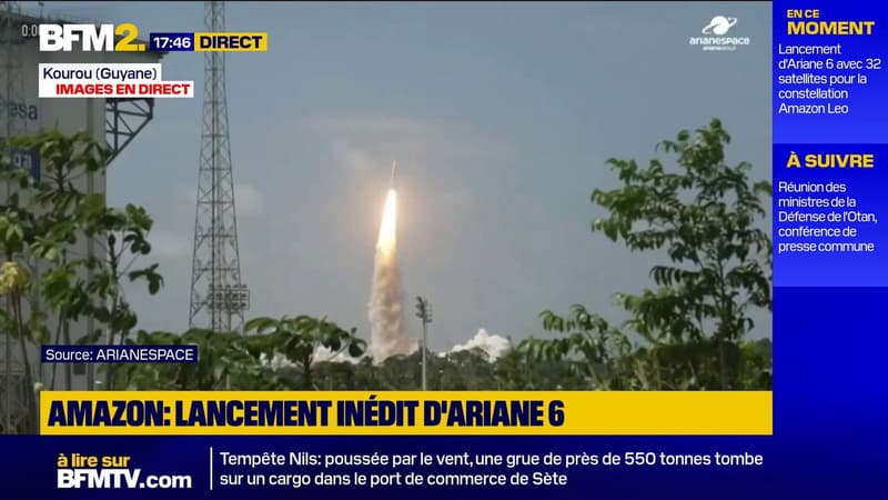 Lancement réussi d'Ariane 6 avec 32 satellites pour la constellation Amazon Leo