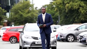 Benjamin Mendy lors de son arrivée au tribunal de Chester