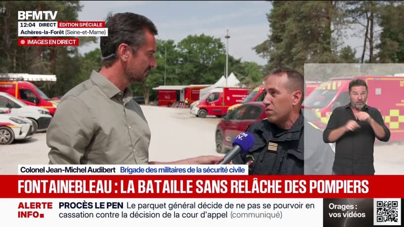 Incendie de Fontainebleau: "Le feu peut rejaillir quelques dizaines ou centaines de mètres plus loin"