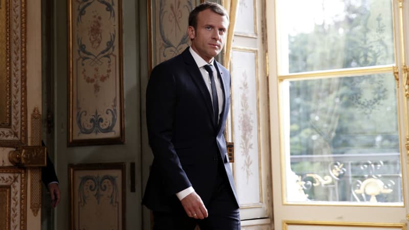 Emmanuel Macron au Palais de l'Elysée le 30 octobre 2017