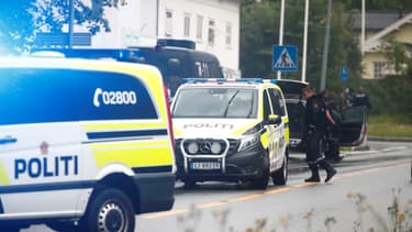 Policiers déployés sur les lieux de l'attaque.