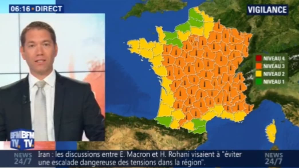 65 départements sont placés en vigilance orange par Météo France.