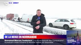 Neige et verglas: des difficultés de circulation sur l'A151, l'A29 et la N27 dans le secteur de Rouen