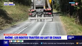 Rhône : les routes traitées au lait de chaux
