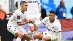 Valentin Rongier et Alexis Sanchez avec l'OM en octobre 2022
