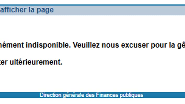 Le site des impôts est indisponible ce jeudi 10 avril