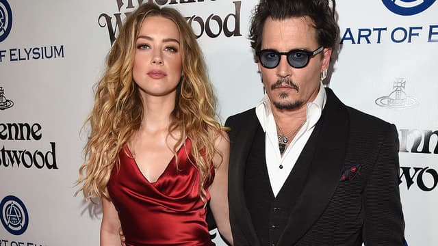 Amber Heard et Johnny Depp en janvier 2016