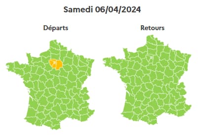 La journée de samedi est de nouveau classée orange dans le sens des départs en Ile-de-France.