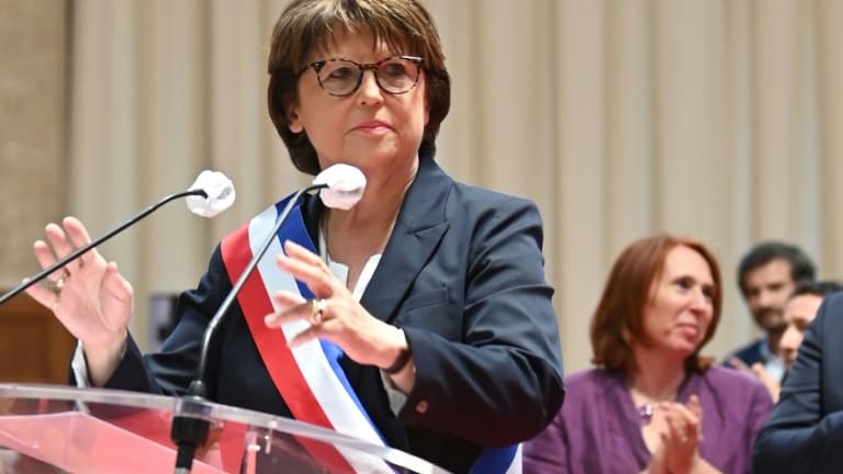 La maire socialiste de Lille Martine Aubry, lors d'une conférence de presse à Lille, le 3 juillet 2020