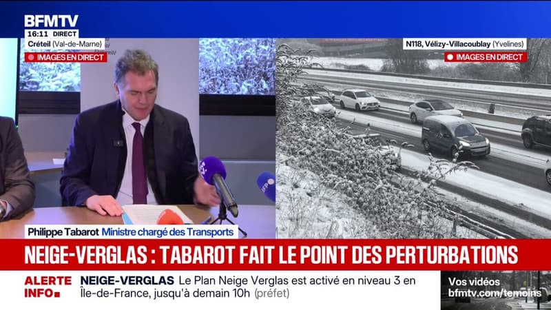 Neige-verglas: "Près de 7.500 agents sont mobilisables 24h/24 dont 600 rien qu'en Île-de-France", indique Philippe Tabarot, ministre chargé des Transports