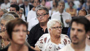 Renaud Pitoit, président de l'association des victimes de Xynthia, sur le banc des parties civiles.