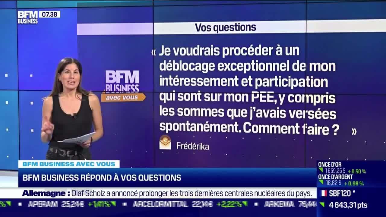 BFM Business avec vous : Déblocage exceptionnel de l'intéressement et ...