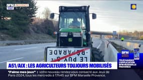 Aix-en-Provence: les agriculteurs toujours mobilisés sur l'A51