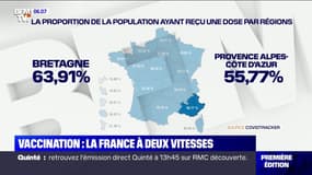 Vaccination: la Bretagne en tête, la région Paca à la traîne