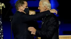 Hunter et Joe Biden, le 7 novembre 2020 à Wilmington, dans le Delaware