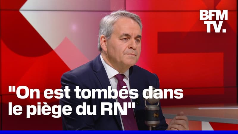 Censure, Marine Le Pen et futur Premier ministre... L'interview de Xavier Bertrand en intégralité