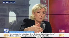 "On est en pleine psychose climatique." Marine Le Pen justifie le score des Verts aux européennes 