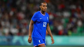 Marie-Antoinette Katoto avec l'équipe de France, le 28 juillet 2024