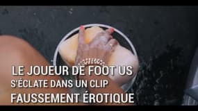Le joueur de foot US Gronkowski dans un clip WTF