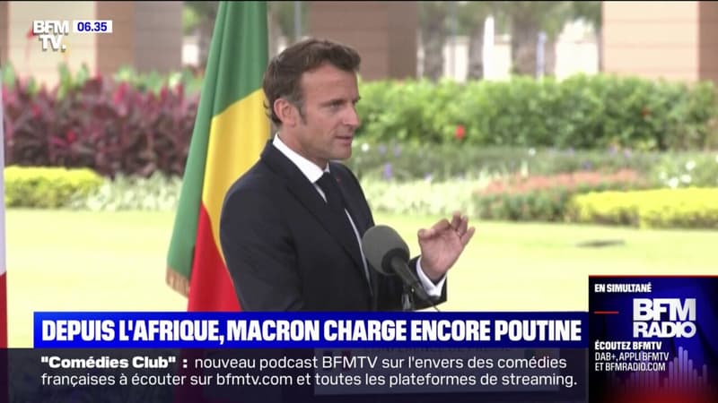 En Afrique, Emmanuel Macron accuse la Russie d'être 