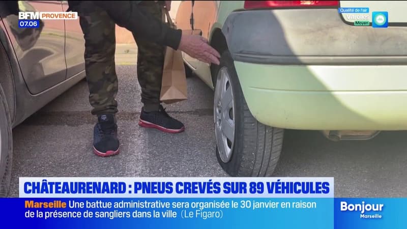 Châteaurenard: des pneus crevés sur près de 90 voitures dans le quartier Saint-Roch