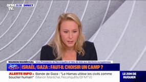 Marion Maréchal (vice-présidente de Reconquête): "L'extrême gauche, avec Jean-Luc Mélenchon, fait un calcul électoral bien dégueulasse, en refusant de condamner la dimension terroriste du Hamas"