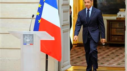 Au cours d'une allocution solennelle à l'Elysée, Nicolas Sarkozy a confirmé le décès de l'otage français Michel Germaneau, dont la mort avait été annoncée la veille par Al Qaïda au Maghreb islamique (AQMI). /Photo prise le 26 juillet 2010/REUTERS/Philippe